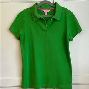 Lilly Pulitzer Vibrant Green Women’s Polo Size Medium